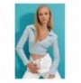 Woman's Blouse ALC-X7322 - Light Blue Light Blue