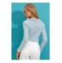 Woman's Blouse ALC-X7322 - Light Blue Light Blue