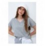 Woman's T-Shirt ALC-1045-A - Grey Melange Grey