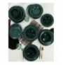 Ceramic Dinner Set (24 Pieces) Hermia TY125024FRA5A839700MAET600 Dark Green