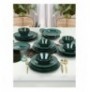 Ceramic Dinner Set (24 Pieces) Hermia TY125024FRA5A839700MAET600 Dark Green