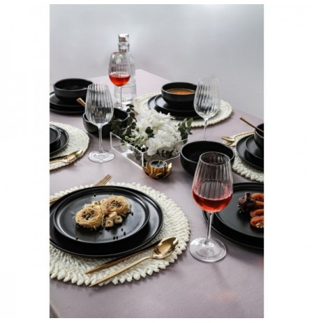 Dinner Set (18 Pieces) Hermia X000134710000000 Black