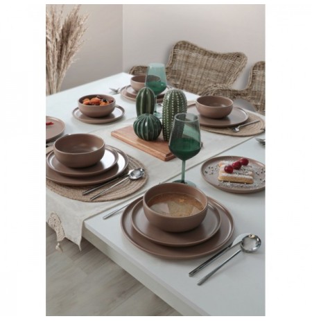 Dinner Set (18 Pieces) Hermia X000134680000000 Taupe