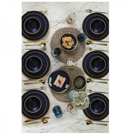 Dinner Set (24 Pieces) Hermia TY039124F993A841700MAET000 Dark Blue