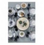 Dinner Set (24 Pieces) Hermia X000141420000000 WhiteBluePurple