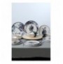 Dinner Set (24 Pieces) Hermia X000141420000000 WhiteBluePurple