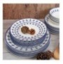 Dinner Set (24 Pieces) Hermia GBSATN24Y4R1614 WhiteBlue