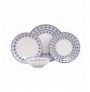 Dinner Set (24 Pieces) Hermia GBSATN24Y4R1614 WhiteBlue