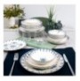 Dinner Set (24 Pieces) Hermia GBSATN24Y4R1654 WhiteBlue