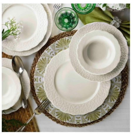 Dinner Set (24 Pieces) Hermia BNIRM24Y200 White