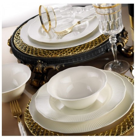 Dinner Set (24 Pieces) Hermia BNILY24Y200 White