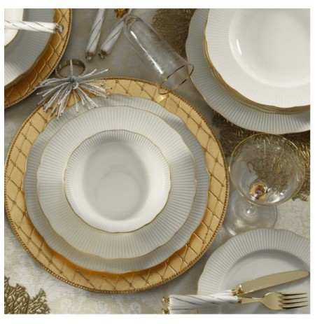 Dinner Set (18 Pieces) Hermia BNILY18Y2520 White Gold