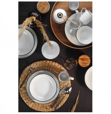 Dinner Set (16 Pieces) Hermia EO16Y13612 White Black