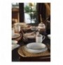 Dinner Set (16 Pieces) Hermia EO16Y13612 White Black