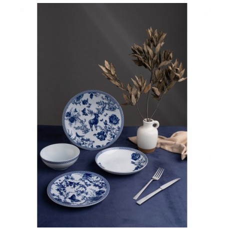 Dinner Set (24 Pieces) Hermia ZG24Y260012195 Blue White