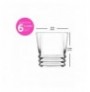 Glass Set (6 Pieces) Hermia LV-ELG360F Transparent