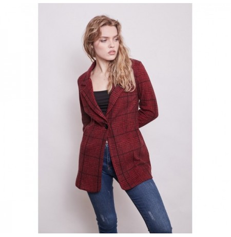 Woman's Jacket Jument 30014 - Claret Red Tartan