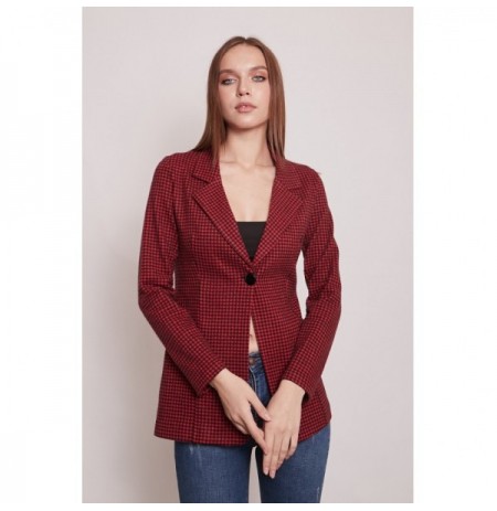 Woman's Jacket Jument 30014 - Red Gingham