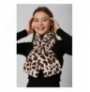 Scarf Abigail BYN02 - Ecru, Leopard v3