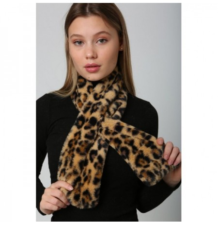 Scarf Abigail BYN02 - Ecru, Leopard v2