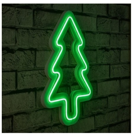 Dekor muri LED plastik Christmas Pine - Green Green