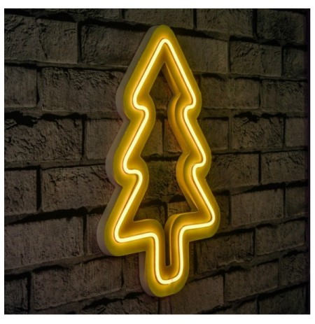 Dekor muri LED plastik Christmas Pine - Yellow Yellow
