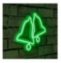 Dekor muri LED plastik Bells - Green Green