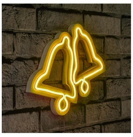 Dekor muri LED plastik Bells - Yellow Yellow