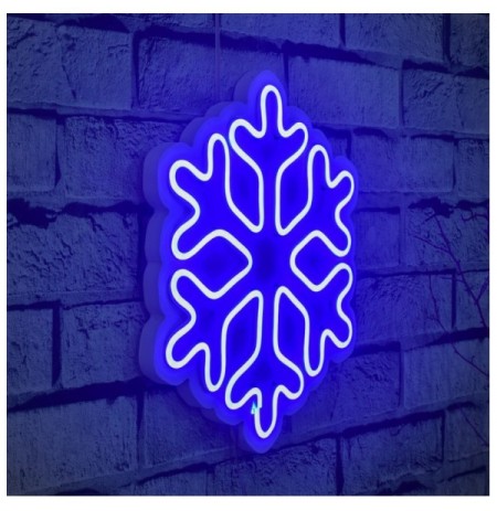 Dekor muri LED plastik Snowflake - Blue Blue