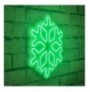 Dekor muri LED plastik Snowflake - Green Green