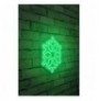 Dekor muri LED plastik Snowflake - Green Green