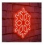 Dekor muri LED plastik Snowflake - Red Red