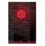 Dekor muri LED plastik Snowflake - Red Red