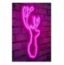 Dekor muri LED plastik Deer - Pink Pink