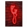 Dekor muri LED plastik Deer - Red Red