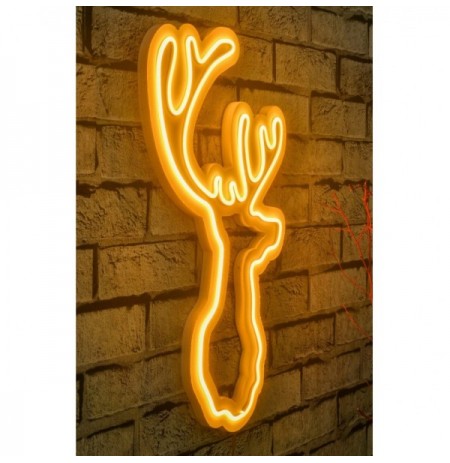 Dekor muri LED plastik Deer - Yellow Yellow