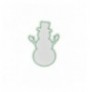 Dekor muri LED plastik Snowman - Green Green