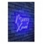 Dekor muri LED plastik Merry Christmas - Blue Blue