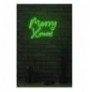 Dekor muri LED plastik Merry Christmas - Green Green