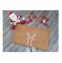 Coco Doormat Snowy Deer BrownBlack