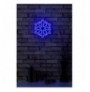 Dekor muri LED plastik Snowflake - Blue Blue