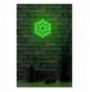 Dekor muri LED plastik Snowflake - Green Green