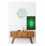 Dekor muri LED plastik Snowflake - Green Green