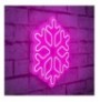 Dekor muri LED plastik Snowflake - Pink Pink