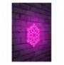 Dekor muri LED plastik Snowflake - Pink Pink