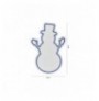 Dekor muri LED plastik Snowman - Blue Blue