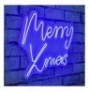 Dekor muri LED plastik Merry Christmas - Blue Blue