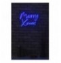 Dekor muri LED plastik Merry Christmas - Blue Blue