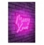 Dekor muri LED plastik Merry Christmas - Pink Pink