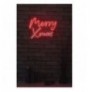 Dekor muri LED plastik Merry Christmas - Red Red